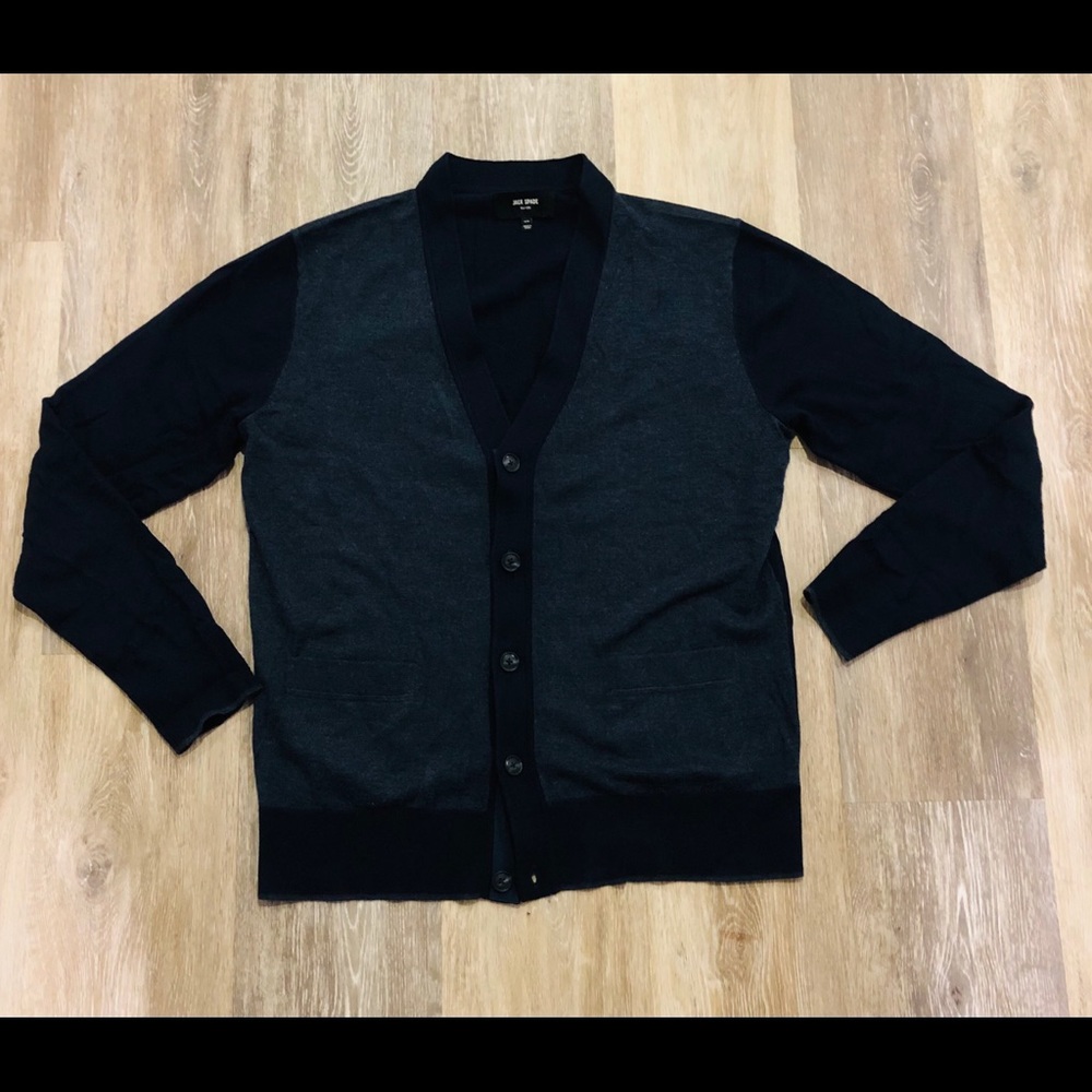 JACK SPADE MERINO WOOL CARDIGAN